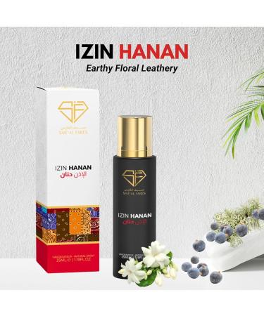 Izin Hanan Fragrance For Men | Exotic Earthy Floral Leathery Arabian Perfume | Long Lasting Alcohol Free Perfume 1.19 Fl. Oz. - Buy Online on GoSupps.com