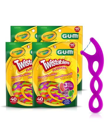 Gum Crayola Twistables Flossers 4X40ct (160ct) Multi