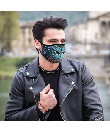 WEDDINGSTAR Owl Mosaic Adult Face Mask - 3-Ply Washable Reusable & Adjustable with Filter Pocket | International Shipping - Buy Online on GoSupps.com