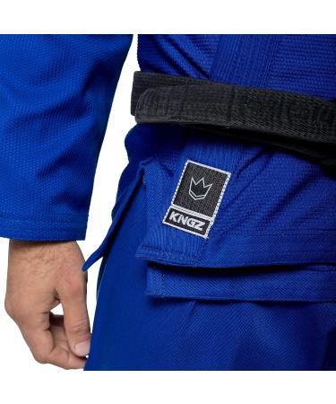KINGZ Youth Lightweight BJJ Gi - The One Blue M4 | 400gsm Pearl Weave | IBJJF Legal for Boys & Girls - Buy Online on GoSupps.com