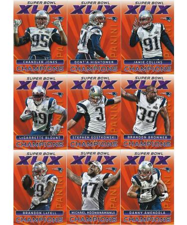 New England Patriots 2014 Panini Super Bowl XLIX Champions Limited Edition Factory Sealed 25 Card Team Set with First Malcolm Butler Rookie Year Card  3 Tom Brady Cards  Super Bowl Moments Cards and More - Buy Online on GoSupps.com