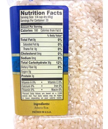 Golden White Arborio Rice - Digestive Support Supplement | Gluten Free, GMO Free, Vegan | Fragrant Medium Grain Rice for Vegetarian Meals - 32 oz - Buy Online on GoSupps.com