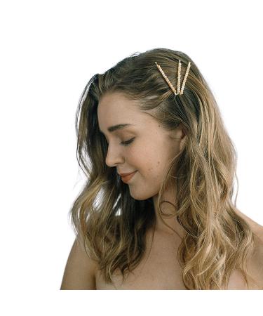 Kitsch Blush Mauve Beaded Bobby Pins - Set of 3 | Stylish Hair Accessories - Buy Online on GoSupps.com