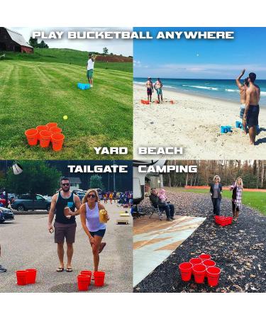 BucketBall USA Edition Combo Pack - Ultimate Outdoor Game for Adults, Teens, and Family - Ideal for Beach, Pool, Camping, Tailgate, and Events - Buy Online on GoSupps.com