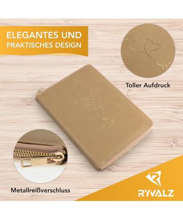 Ryvalz Elegant Mother's Passport with Digital Pregnancy Diary | Stylish Protective Cover & Zipper Compartment - Caffe Latte - Buy Online on GoSupps.com