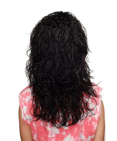 WIG ME UP Women's Long Black Wig - Vamp Wild Caribbean Kinks & Curls 50 cm WL-2317-1B | Shop Internationally - Buy Online on GoSupps.com