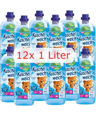 Cuddly Soft Fabric Softener Summer Wind | Dermatologically Tested Microplastic-Free 12 x 1L for 38 Washes - International Shipping Available - Buy Online on GoSupps.com
