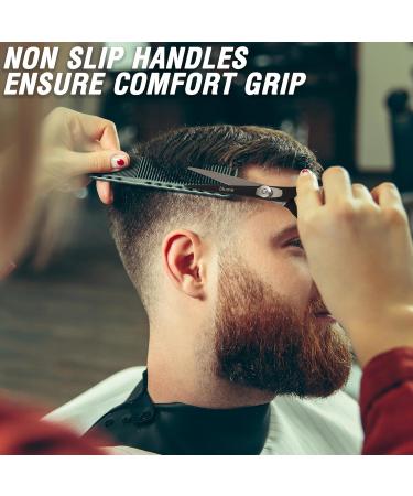 Professional Hair Dressing Hair Cutting Clipers Grooming clipers Barber Hairdressers Set - Scissors Hair Thinning Shear Scissor Straight Razor Hair Comb Black - Buy Online on GoSupps.com