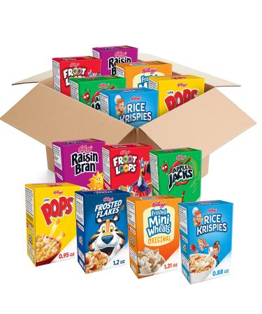 Kellogg's Breakfast Cereal Variety Pack Kids Breakfast Assortment Varies Single Serve (48 Boxes)