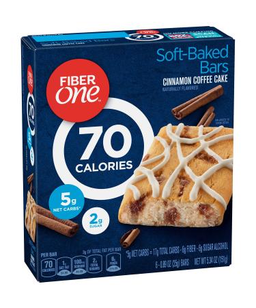 Fiber One Soft-Baked Bars Cinnamon Coffee Cake 6 Bars 0.89 oz (25 g) Each