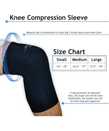 Buy Copper Infused Knee Compression Sleeve - Large Black | International Shipping Available - Buy Online on GoSupps.com