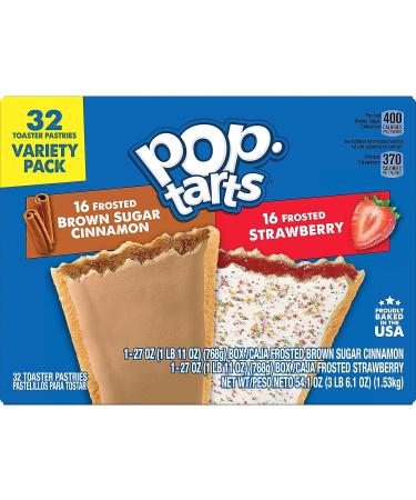 Pop-Tarts  Breakfast Toaster Pastries  Variety Pack  Proudly Baked in the USA  54.1oz Box (16 Count) - Buy Online on GoSupps.com