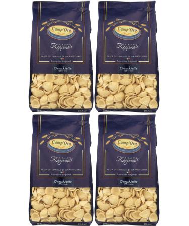 Camp'Oro Le Regionali Italian Pasta, Orecchiette, 17.6 Oz (Pack of 4)