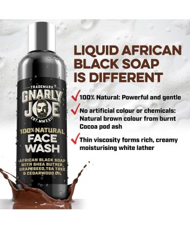 Men's Gnarly Joe Face Wash - 250ml - Natural Ingredients - Shea Butter & Coconut Oil - Exfoliating & Deep Cleaning - Cedarwood and Tea Tree - Pack of 1 - Buy Online on GoSupps.com