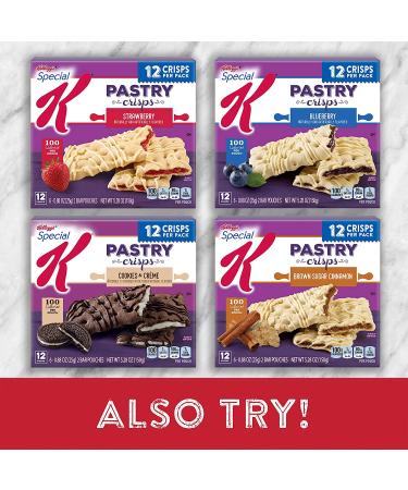 Kellogg's Special K Pastry Crisps 100 Calorie Snacks Brown Sugar Cinnamon - 96 Crisps (8 Boxes) - Buy Online on GoSupps.com