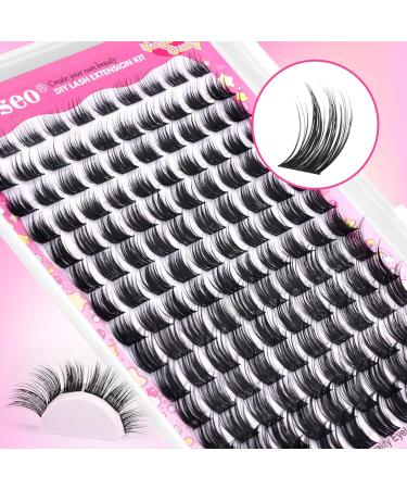 D Curl Cluster Lashes Kit with Lash Bond & Seal Glue - 9-16MM Individual Eyelash Extension Kit - Buy Online on GoSupps.com