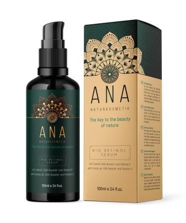 Introductory - Bio Retinol Serum High -dosed 100ml -Vegan - high -high retinol + hemp seed oil - radiant even skin - anti -aging for the face ana natural cosmetics made in germany (1 Pack) - Buy Online on GoSupps.com