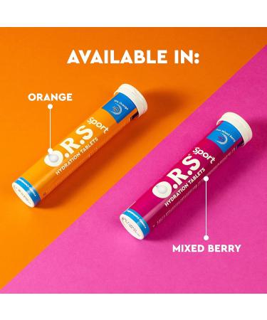 O.R.S Sport Hydration Tablets - Electrolyte Formula | Vegan, Gluten & Lactose Free | Orange Flavour | Low Calorie | 20 Tablets - Buy Online on GoSupps.com