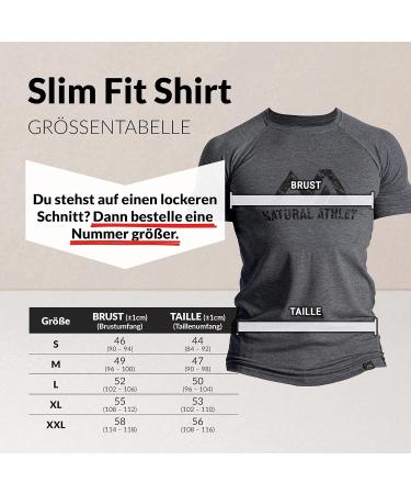 Natural Athlete Slim-Fit Men's Quick-Drying Fitness T-Shirt - Anthracite | Perfect for Gym Bodybuilding & Sports - Buy Online on GoSupps.com