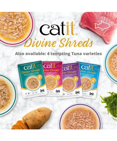 Catit Divine Shreds Premium Cat Food - Chicken Salmon & Pumpkin Topping (75g) - Dry Food for Cats - 1 Pack International Shipping Available - Buy Online on GoSupps.com