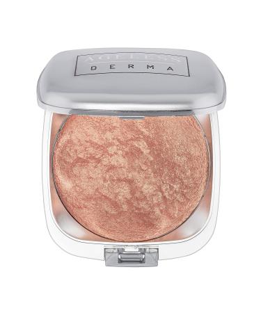 Ageless Derma Baked Mineral Makeup Healthy Blush with Botanical Extracts (Apricot Swirl) Made in USA. Highlighter Makeup