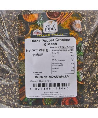 Old India Black Pepper Cracked 10 Mesh 2kg - Premium Quality Spice (Pack of 1) - Buy Online on GoSupps.com