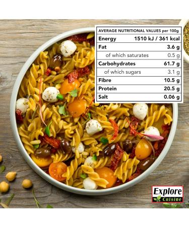 Explore Cuisine Chickpea Fusilli Pasta - Gluten Free, Organic, High Protein | Vegan Friendly (1 x 250g) - Buy Online on GoSupps.com