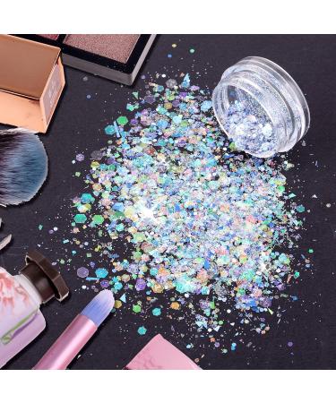 Simarro 24 Colors Glitter Sequin Set - Festival Face & Body Glitter for Halloween Makeup Nails Hair & DIY Crafts - Buy Online on GoSupps.com