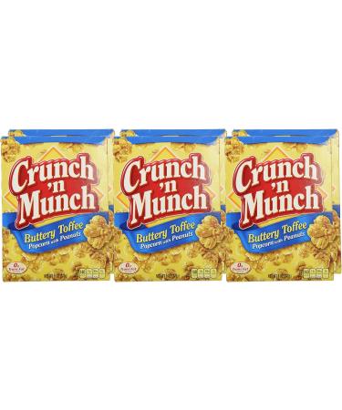 Crunch n Munch Buttery Toffee Popcorn & Peanut Snack 6oz Box (Pack of 3) by Crunch 'n Munch - Buy Online on GoSupps.com