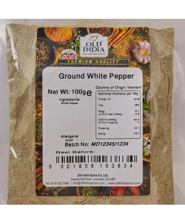 Old India Ground White Pepper 100g - Premium Quality (Pack of 1) - Buy Online on GoSupps.com