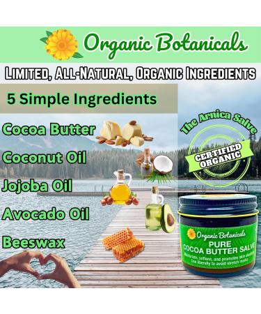 Organic Botanicals - Cocoa Butter Salve - Organic Belly Butter for Pregnant Women Nipple Balm Scar Cream Stretch Marks & Body Bumps Moisturizer All-Natural with Intense Hydration 8 ounces - Buy Online on GoSupps.com