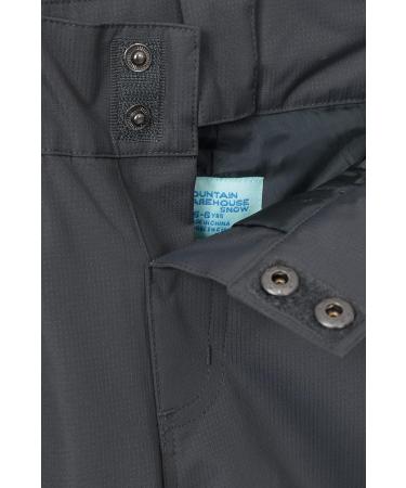 Mountain Warehouse Raptor Ski Pants for Kids | Dark Gray Reinforced Knee Snow Density Pockets & Zipper Ankle | Winter Gear for Boys & Girls 3-4 Years - Buy Online on GoSupps.com
