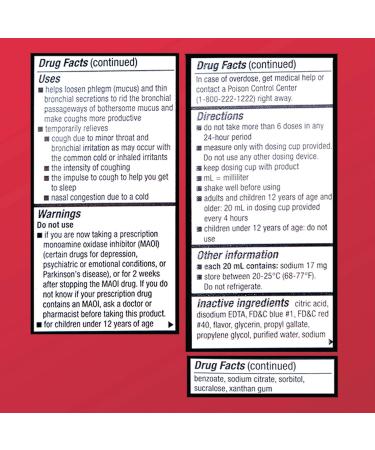Quality Choice Mucus Relief Severe Congestion & Cough 6 fl oz Maximum Strength Cough Suppressant & Expectorant Non-Drowsy Cold Symptom Relief - Buy Online on GoSupps.com