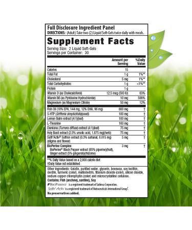 Irwin Naturals Double Potency 5-HTP Extra 60 Liquid Soft-Gels - Mood Support & Stress Relief - Buy Online on GoSupps.com