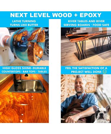 Epoxy Resin Art Coating - Crystal Clear Formula for Artists - Ideal for Casting, Geodes, River Tables, Jewelry - Non-Toxic (32 Oz Kit) - Buy Online on GoSupps.com