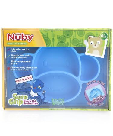 Nuby Sure Grip Monkey Silicone Placemat - Blue | Fun & Functional Monkey Design - Buy Online on GoSupps.com