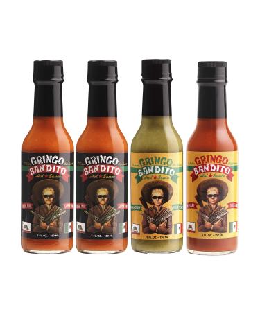 Gringo Bandito Super Hot Sauce Variety Pack, 5 Fl Oz (Pack of 4) Super Hot Sauce Variety Pack 5 Fl Oz (Pack of 4)