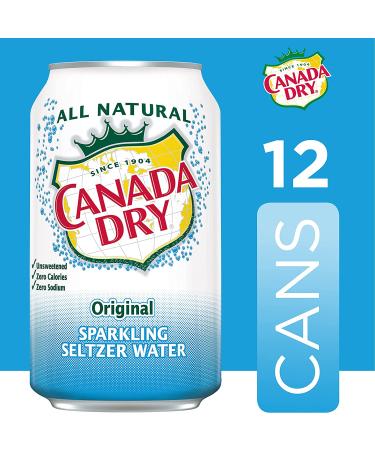 Canada Dry Original Sparkling Seltzer Water 12 fl oz Cans - 12 Pack - Buy Online on GoSupps.com
