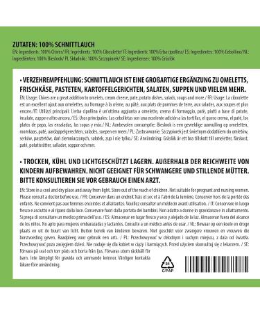 Dried chives (500g) chopped chives 100% natural leeks chives without additives wild onions - Buy Online on GoSupps.com