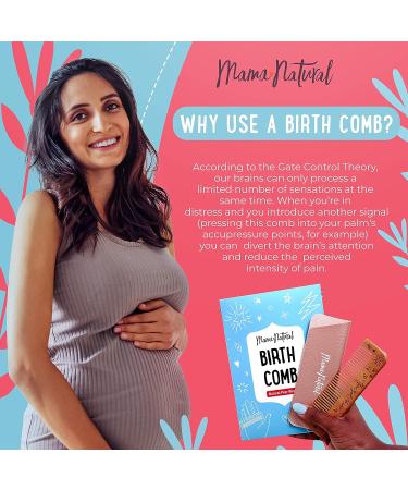 Mama Natural Wooden Birthing Comb for Labor Pain Relief and Delivery Essentials - Buy Online on GoSupps.com
