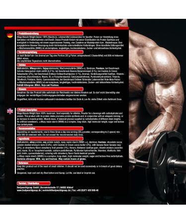 BWG MEGA MUSCLE Weight Gainer 5000g - Perfect for Hardgainers Muscle Mass & Strength - Delicious Mega Chocolate Flavor - Includes Dosing Spoon - 1 Pack - Buy Online on GoSupps.com