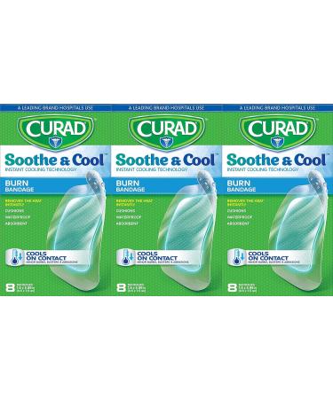 Curad Soothe and Cool Clear Gel Bandages 8 Count - Pack of 3 for Fast Healing - Buy Online on GoSupps.com