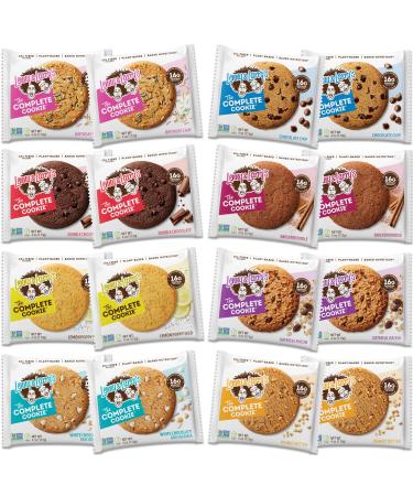 Lenny & Larry's The Complete Cookie, 8 Flavor Variety Pack, Soft Baked, 16g Plant Protein, Vegan, Non-GMO, 4 Ounce (Pack of 16)