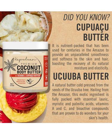Coconut Body Butter for Dry Skin | All-Natural Body Cream with Coconut Ucuuba & Cupua u Butter for Women - Buy Online on GoSupps.com