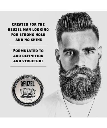 REUZEL Concrete Hold Matte Pomade 4 oz - Vanilla Scented Hair Styling Product for Polished Look - Buy Online on GoSupps.com