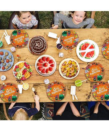 Thanksgiving Dinner Plates | Dinner Plates Paper Plates Pumpkin Shaped | Parties Sturdy Pumpkin Plates for Family Friends Colleagues 7 Inch - Buy Online on GoSupps.com