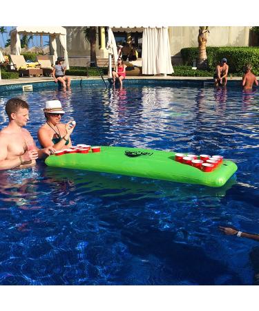 Inflatable Floating Beer Pong Table Set with 3 Balls - GoPong Pool Pong Table - Buy Online on GoSupps.com
