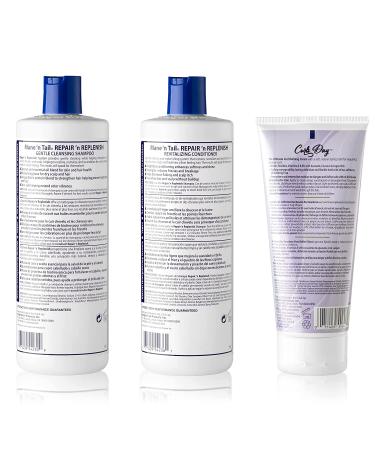 Mane 'n Tail Sulfate-Free Repair 'n Replenish Set (15.2 oz) - Gentle Curl-Defining System for Natural & Curly Hair - Vegan Formula - Buy Online on GoSupps.com