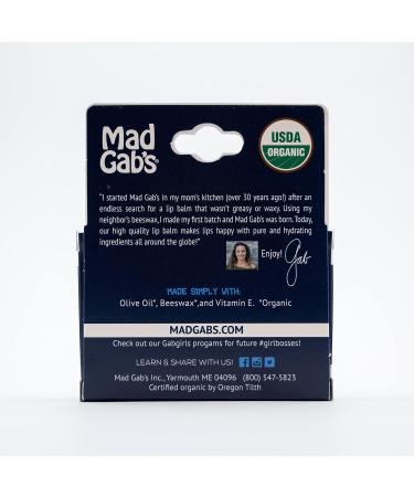 Mad Gab's Moose Smooch Unscented Lip Balm 3pk | Organic Moisturizing Lip Care with Olive Oil & Beeswax - International Shipping Available - Buy Online on GoSupps.com