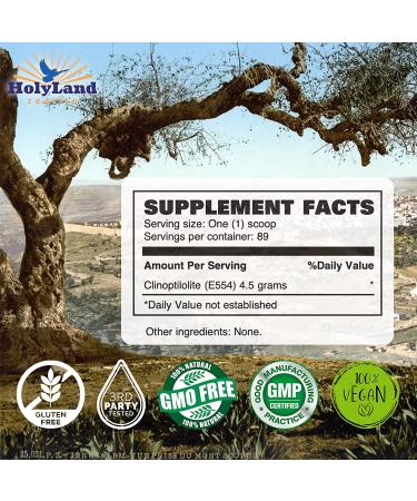HolyLand Zeolite Cleanse - Detox Powder for Energy, Mental Focus & Immune Defense - 1-3 Month Supply, 400g - Buy Online on GoSupps.com